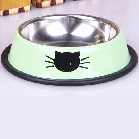 Colorful Round Stainless Steel Pet Bowls