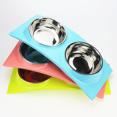 Vivid Stainless Steel 2-in-1 Feeding Bowl