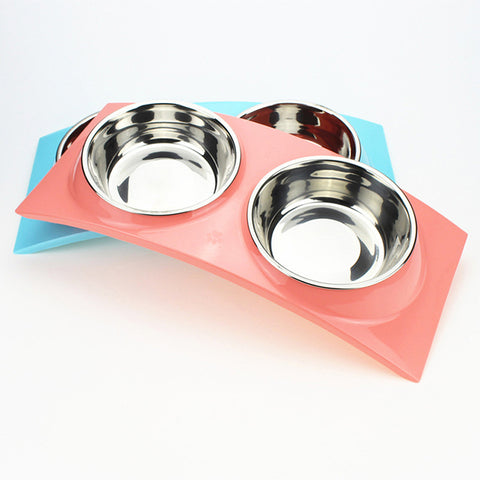 Vivid Stainless Steel 2-in-1 Feeding Bowl