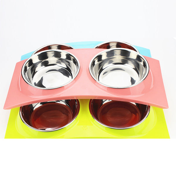 Vivid Stainless Steel 2-in-1 Feeding Bowl