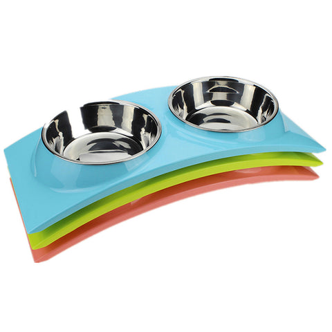 Vivid Stainless Steel 2-in-1 Feeding Bowl