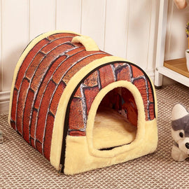 Foldable Pet Kennel with Mat