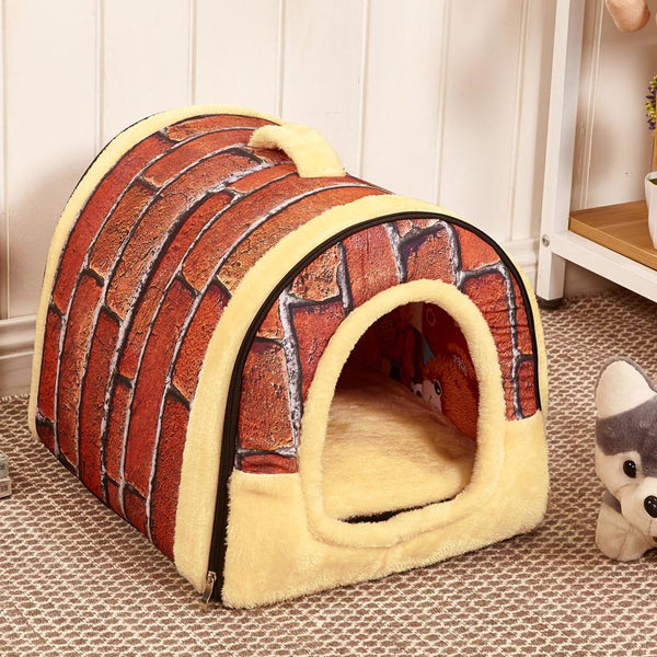 Foldable Pet Kennel with Mat
