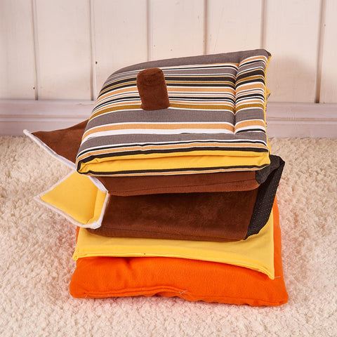 Striped Removable Cover Cat House