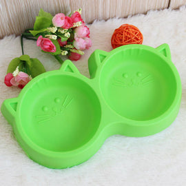 Non-toxic Plastic Cat Face Pet Bowl