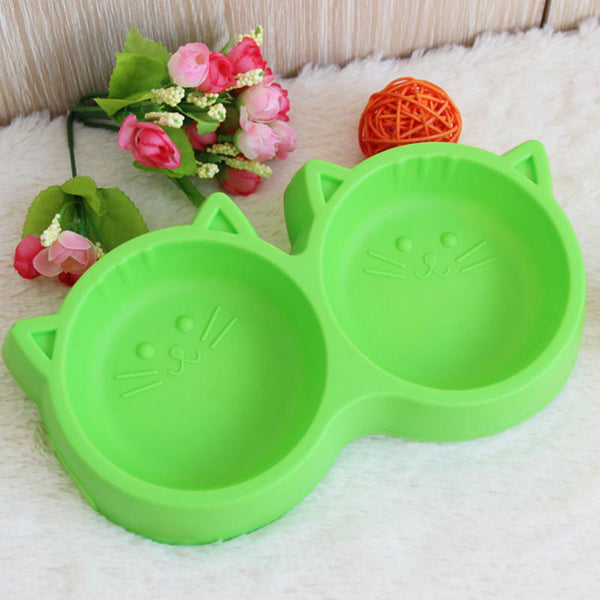 Non-toxic Plastic Cat Face Pet Bowl