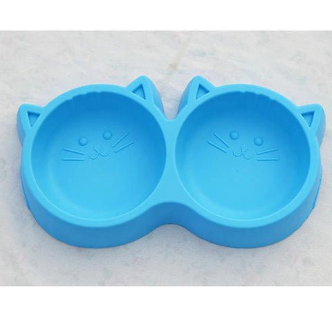 Non-toxic Plastic Cat Face Pet Bowl