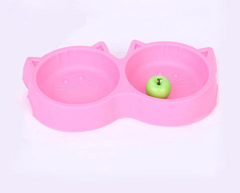 Non-toxic Plastic Cat Face Pet Bowl