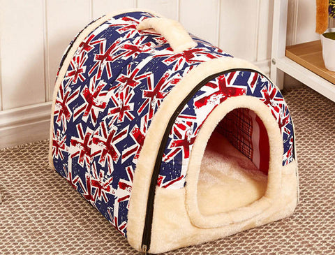 Foldable Pet Kennel with Mat