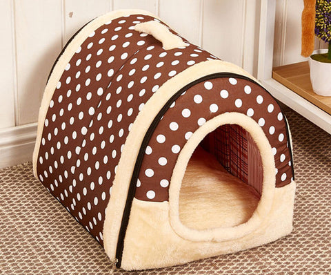 Foldable Pet Kennel with Mat