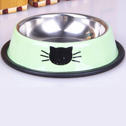 Colorful Round Stainless Steel Pet Bowls