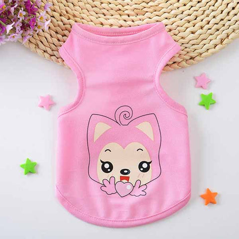 Stylish Cartoon Printed Cat Vest